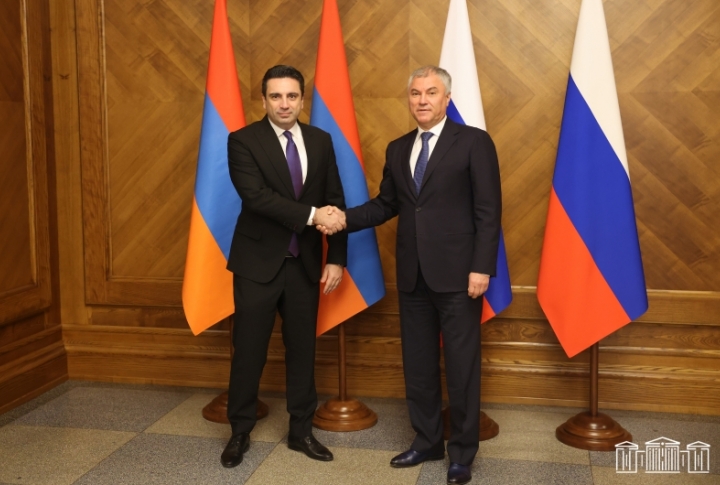 Alen Simoyan criticizes CSTO at meeting with Russian Duma speaker